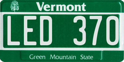 VT license plate LED370