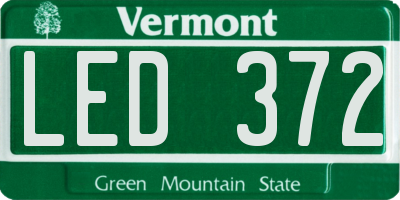 VT license plate LED372
