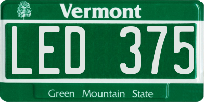 VT license plate LED375