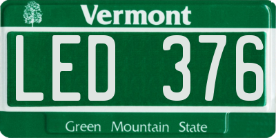 VT license plate LED376