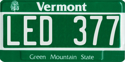 VT license plate LED377