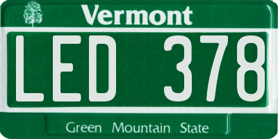 VT license plate LED378