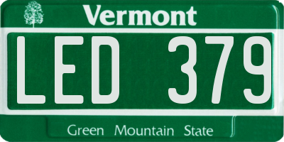 VT license plate LED379
