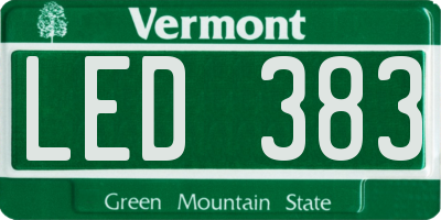 VT license plate LED383