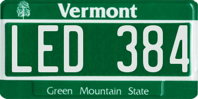 VT license plate LED384