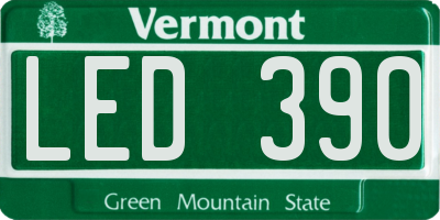 VT license plate LED390