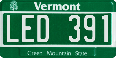 VT license plate LED391