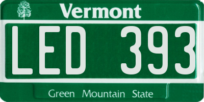 VT license plate LED393