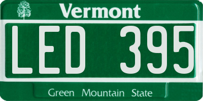 VT license plate LED395
