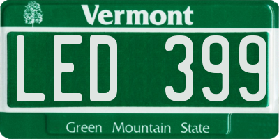 VT license plate LED399