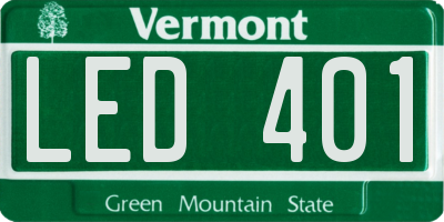 VT license plate LED401