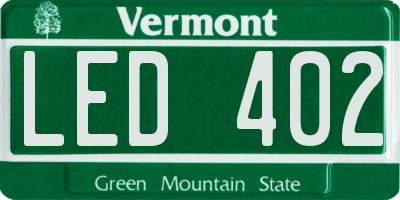 VT license plate LED402