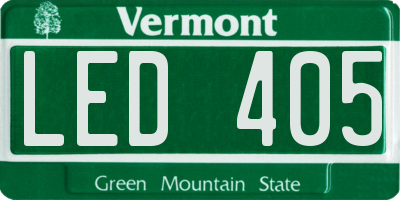 VT license plate LED405