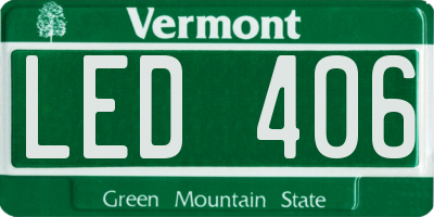 VT license plate LED406