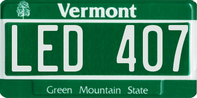 VT license plate LED407
