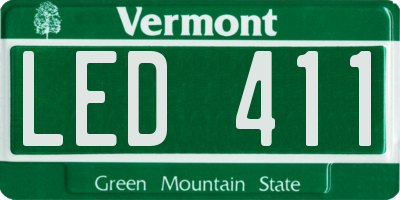 VT license plate LED411