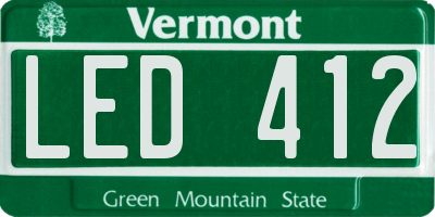 VT license plate LED412