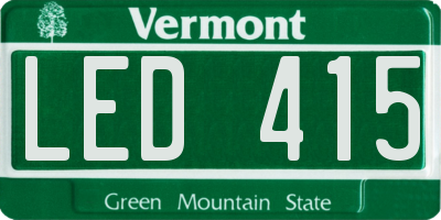 VT license plate LED415