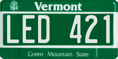 VT license plate LED421