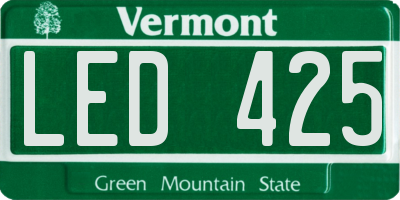 VT license plate LED425