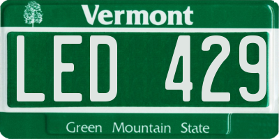 VT license plate LED429