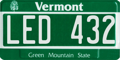VT license plate LED432