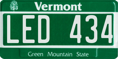VT license plate LED434