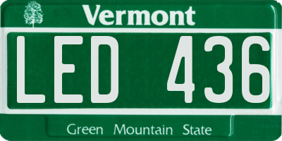 VT license plate LED436
