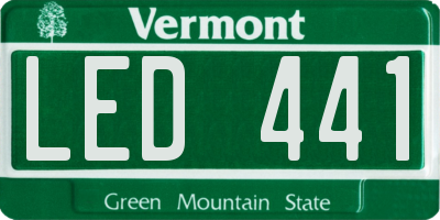 VT license plate LED441