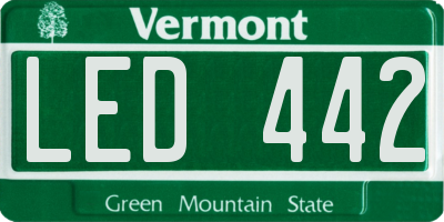 VT license plate LED442