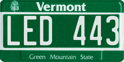 VT license plate LED443
