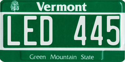 VT license plate LED445