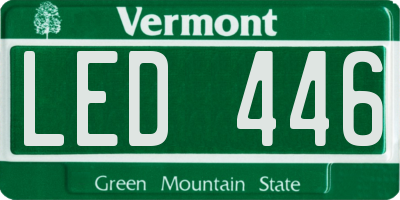 VT license plate LED446