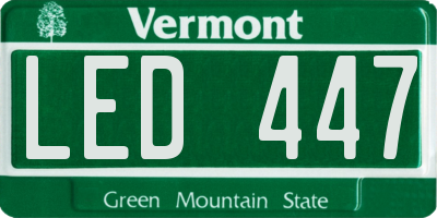 VT license plate LED447
