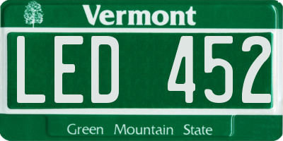 VT license plate LED452