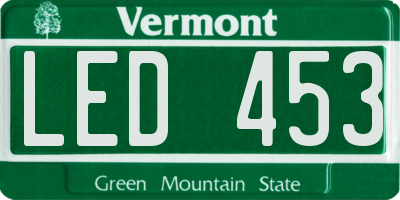 VT license plate LED453