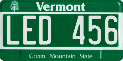 VT license plate LED456