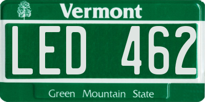 VT license plate LED462