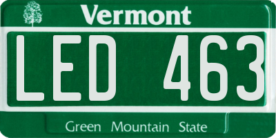 VT license plate LED463