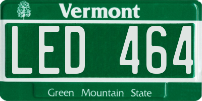 VT license plate LED464