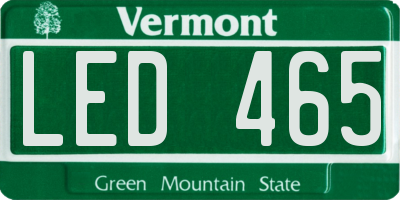 VT license plate LED465