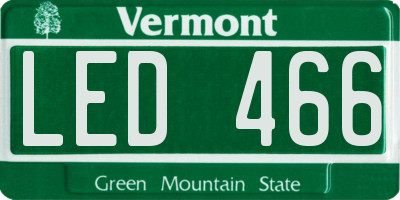 VT license plate LED466