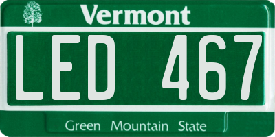 VT license plate LED467
