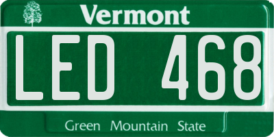 VT license plate LED468