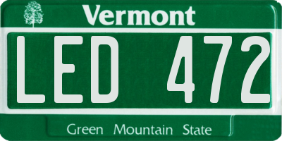 VT license plate LED472