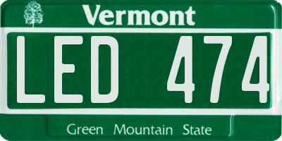 VT license plate LED474