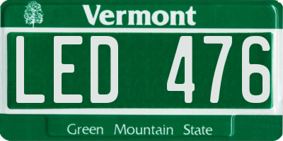 VT license plate LED476