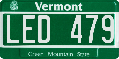 VT license plate LED479