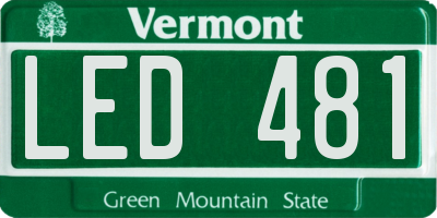 VT license plate LED481