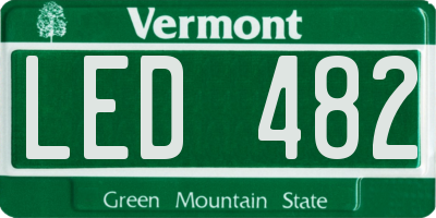 VT license plate LED482